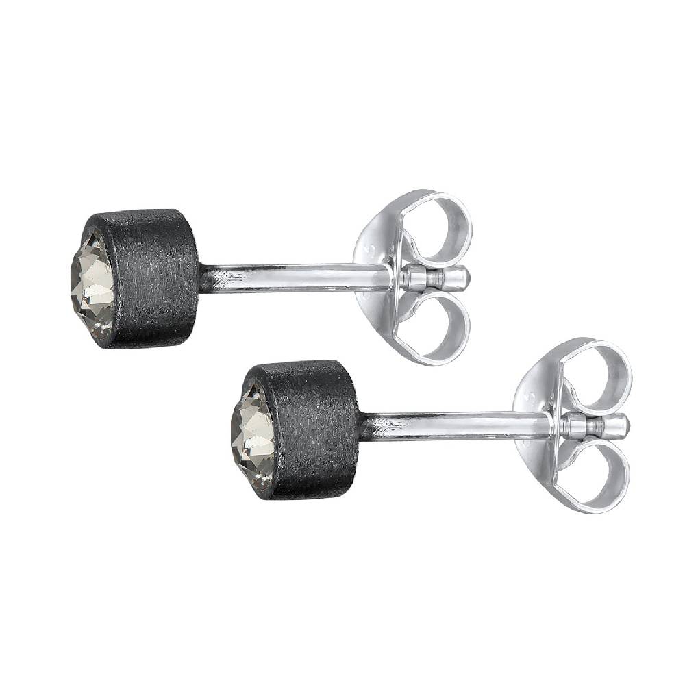 Kuzzoi Ohrstecker Rund | Kristall (Grau) Zeitlich begrenztes Angebot