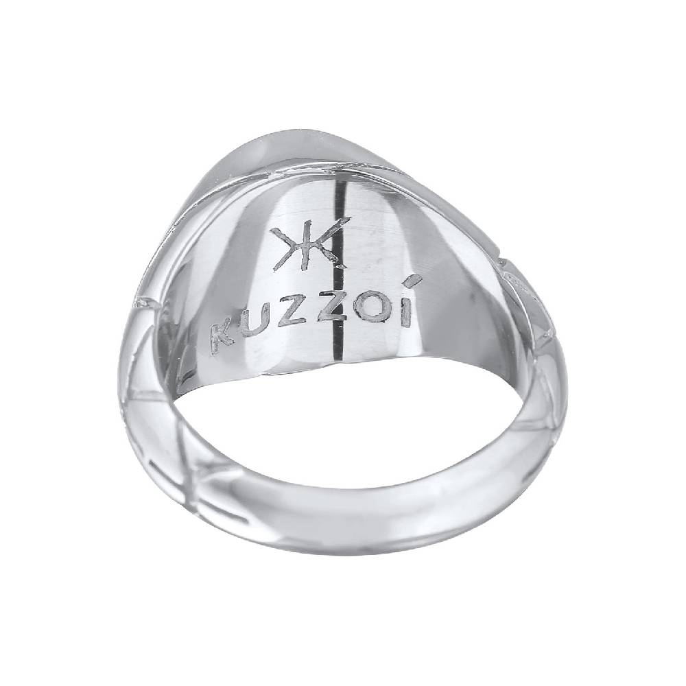 Kuzzoi Siegelring Elegant | Emaille (Blau) Sonderangebote