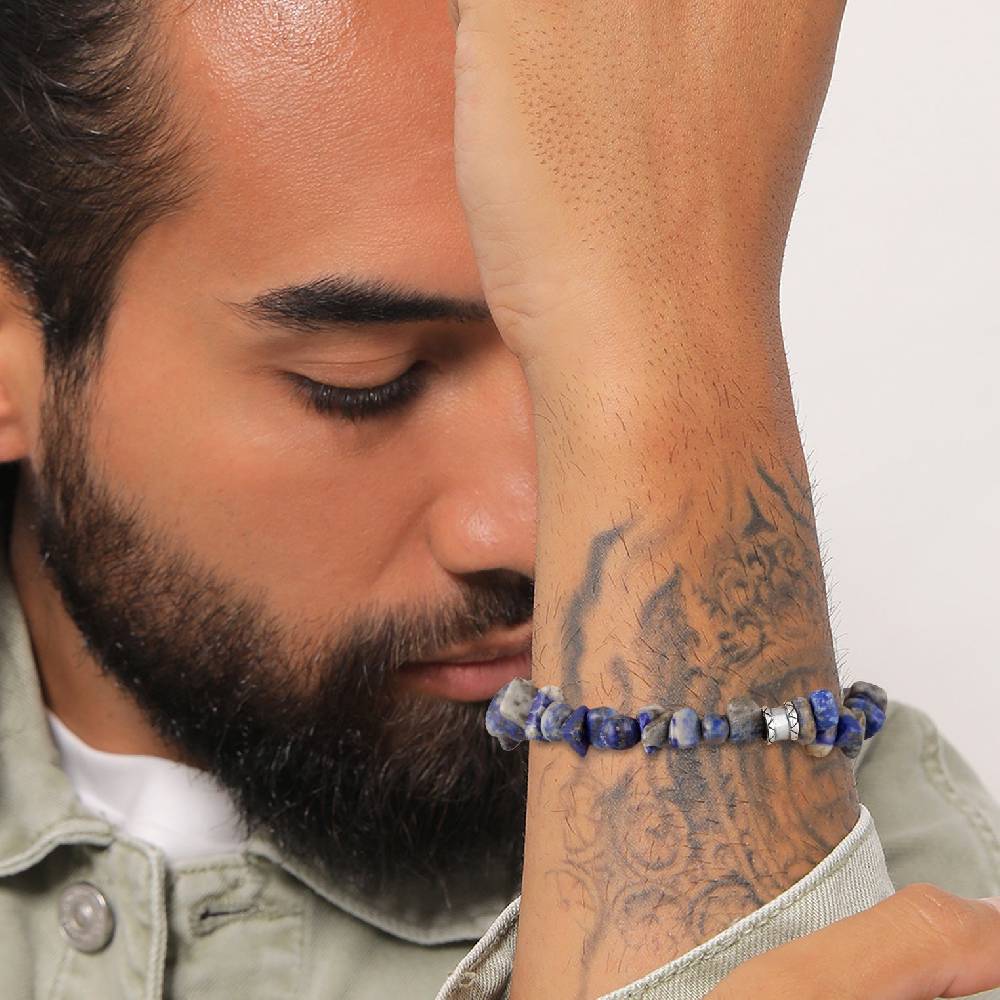 Kuzzoi Armband Beads Vintage | Lapiz Lazuli Steine (Blau) Riesige Ersparnisse
