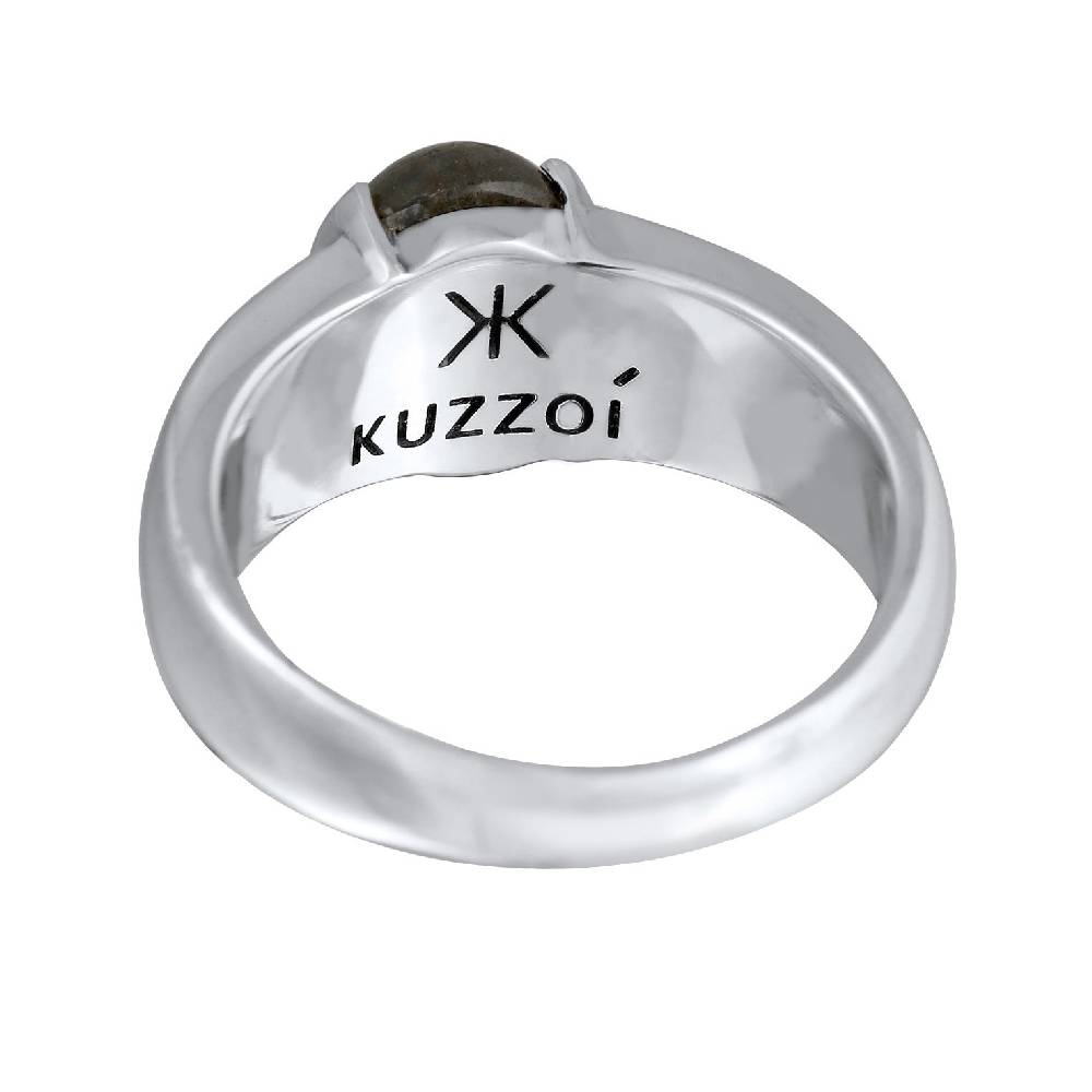 Kuzzoi Siegelring Oval | Labradorit (Grau) Tiefpreis