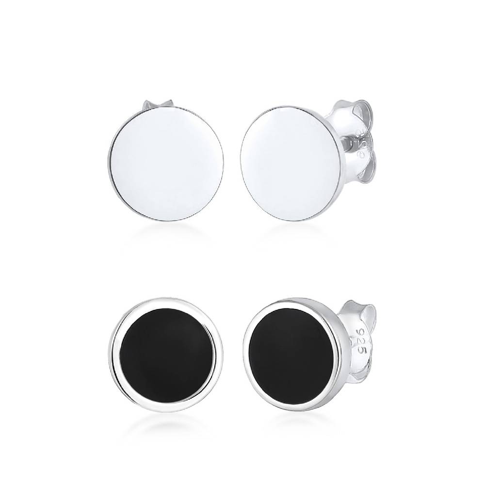 Kuzzoi Ohrringset Geo Rund | Emaille Wochenangebot