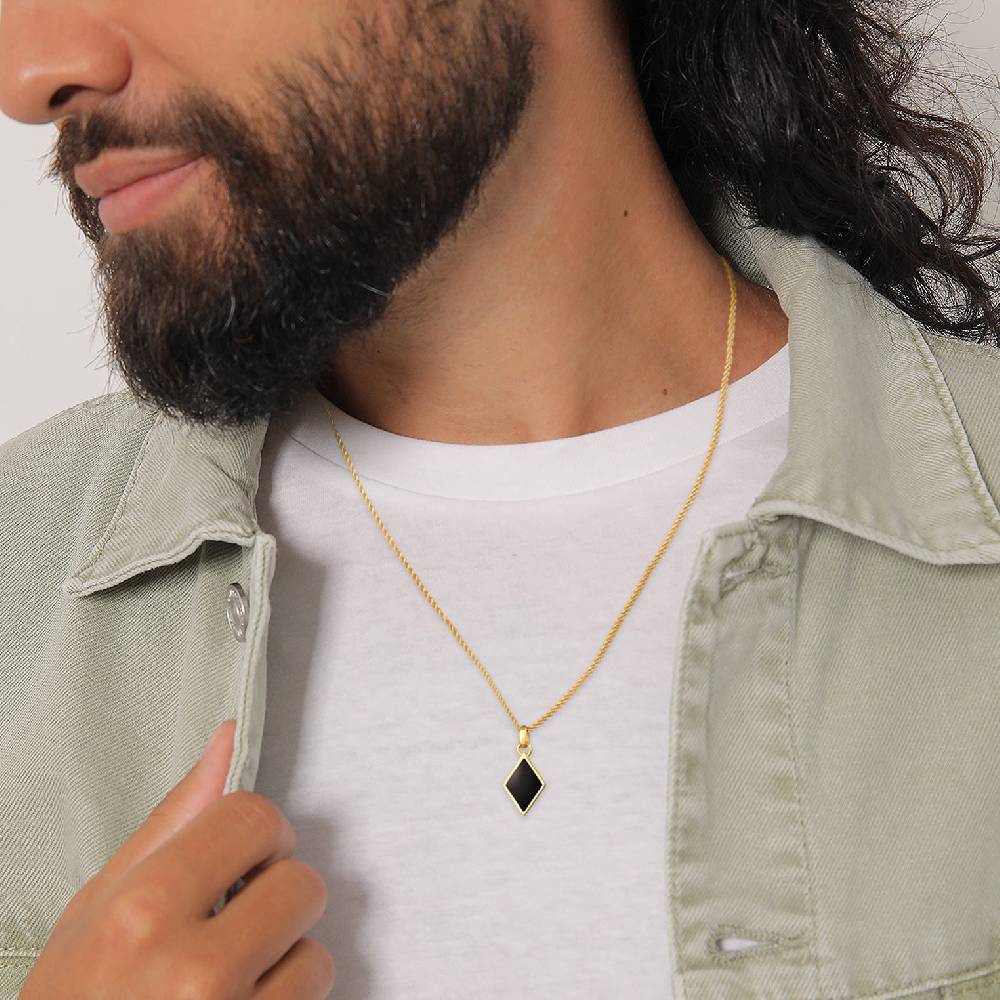 Kuzzoi Halskette Anhänger Raute | Emaille Discount Store für neue Produkte