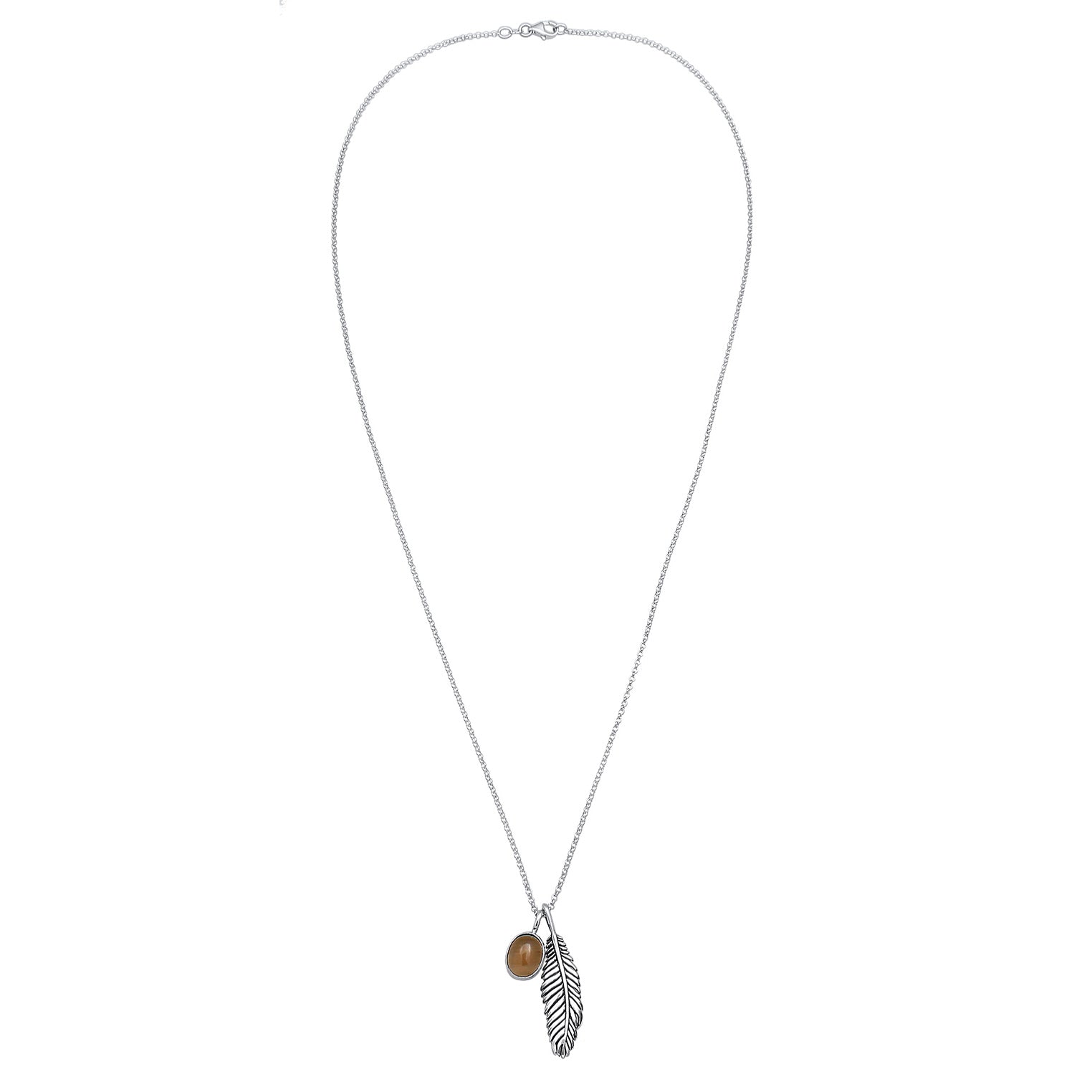 Kuzzoi Halskette Feder | Quarz (Braun) 50% Rabatt mit kostenlosem Versand