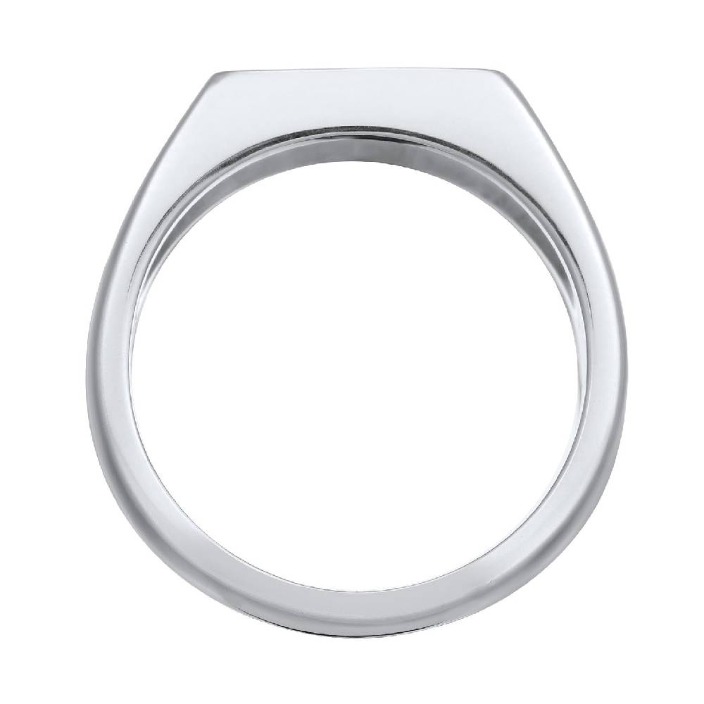 Kuzzoi Siegelring Rechteck | Emaille (Schwarz) Black Friday Preise