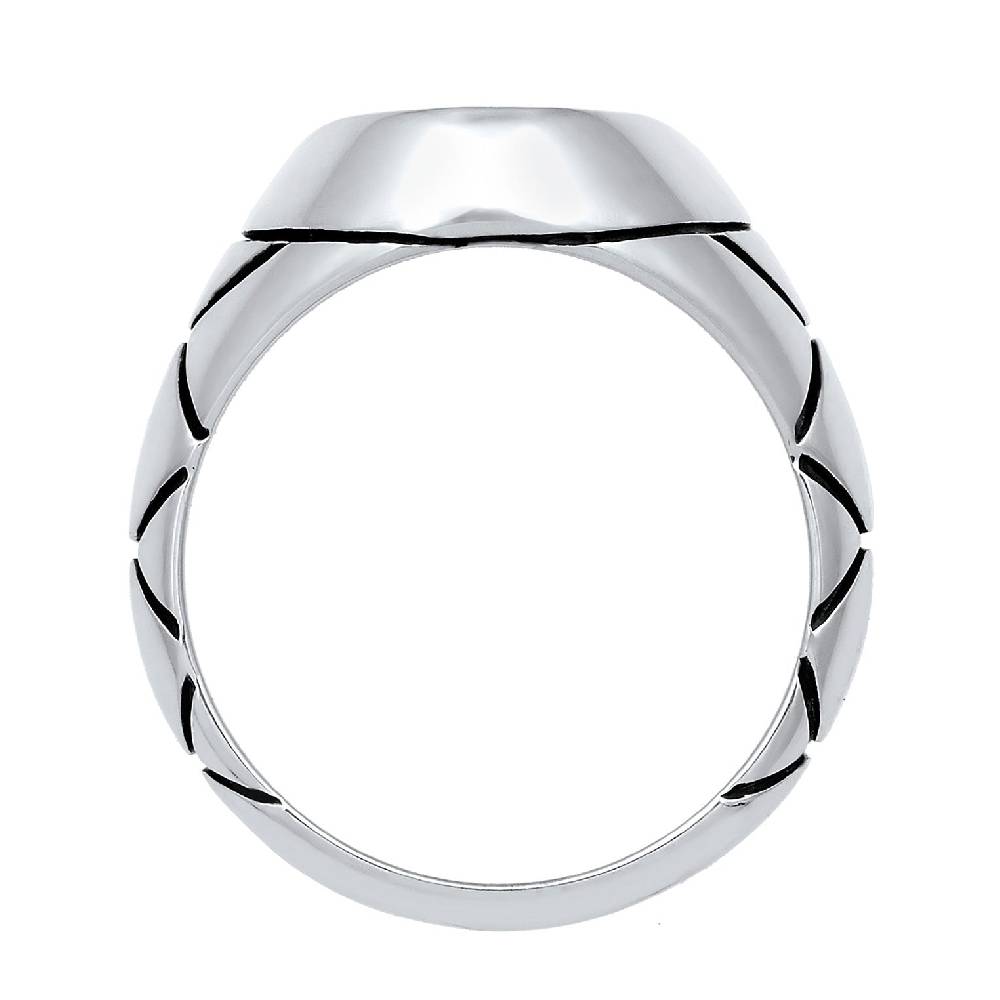 Kuzzoi Siegelring Oval Strukturiert | Emaille Auslauf
