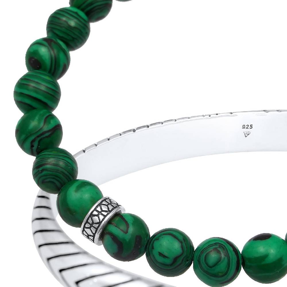 Kuzzoi Armbandset Armreif | Malachit (synth.) Blitzverkäufe