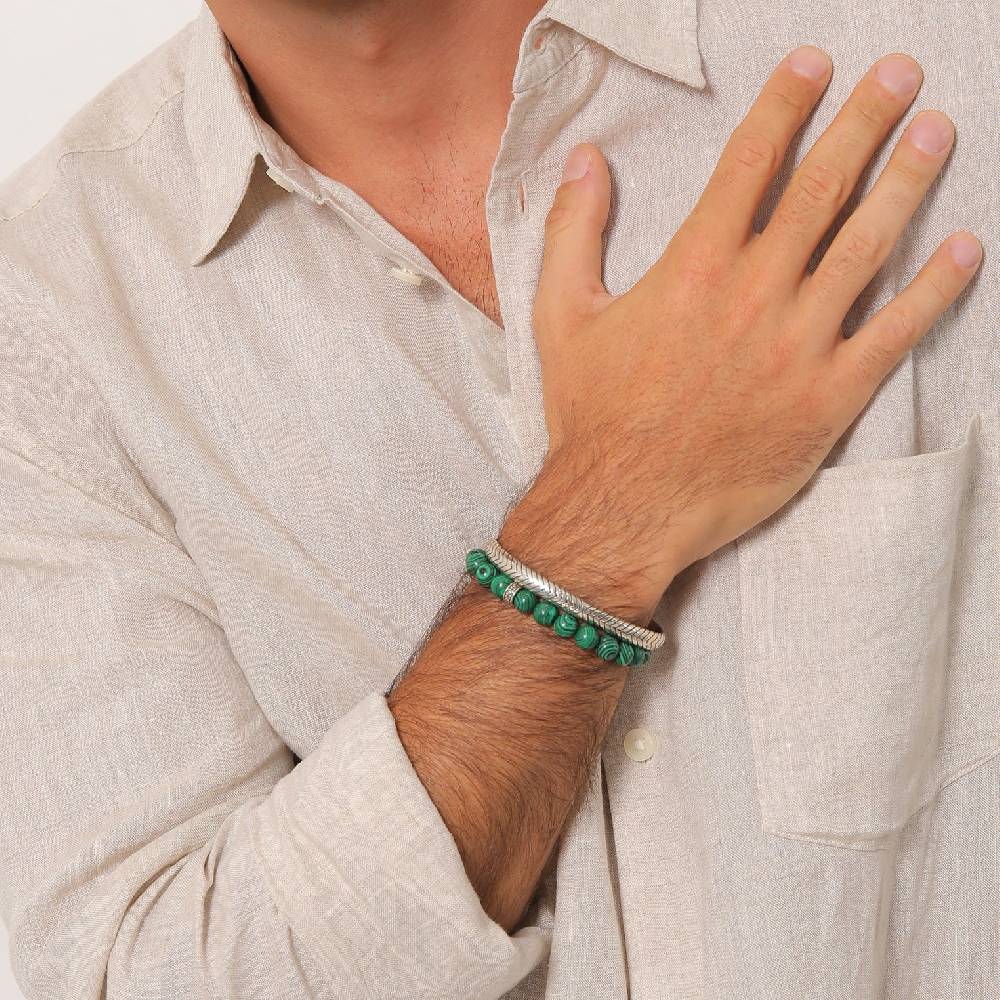 Kuzzoi Armbandset Armreif | Malachit (synth.) Blitzverkäufe