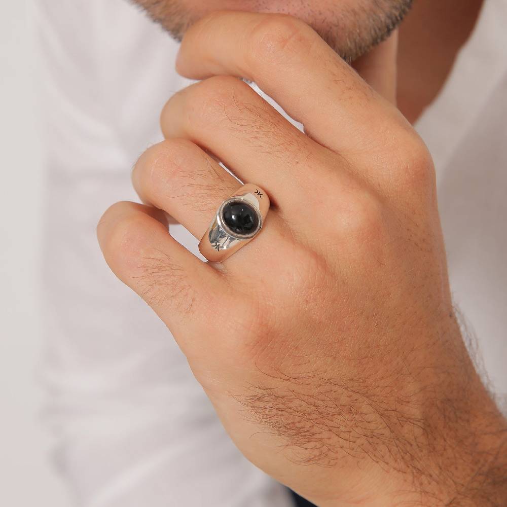 Kuzzoi Siegelring Oval | Onyx (Schwarz) Limitierter Zeitrabatt