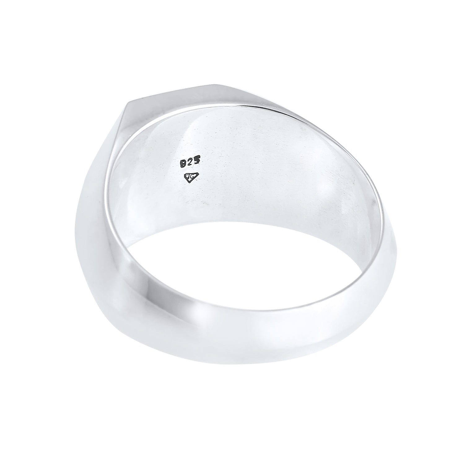 Kuzzoi Siegelring Geo | Emaille (Schwarz) Tiefpreis