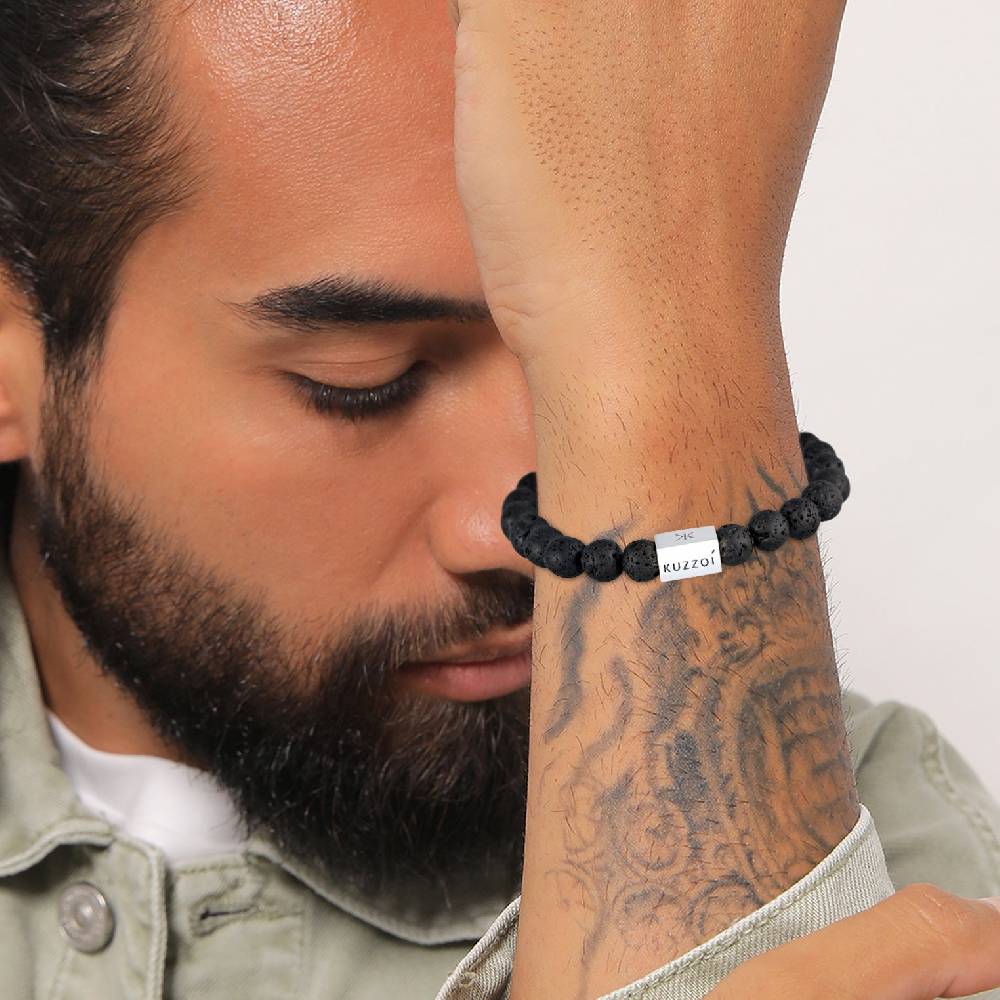 Kuzzoi Armband Geo | Lava Perlen (Schwarz) Letzte 2 Tage