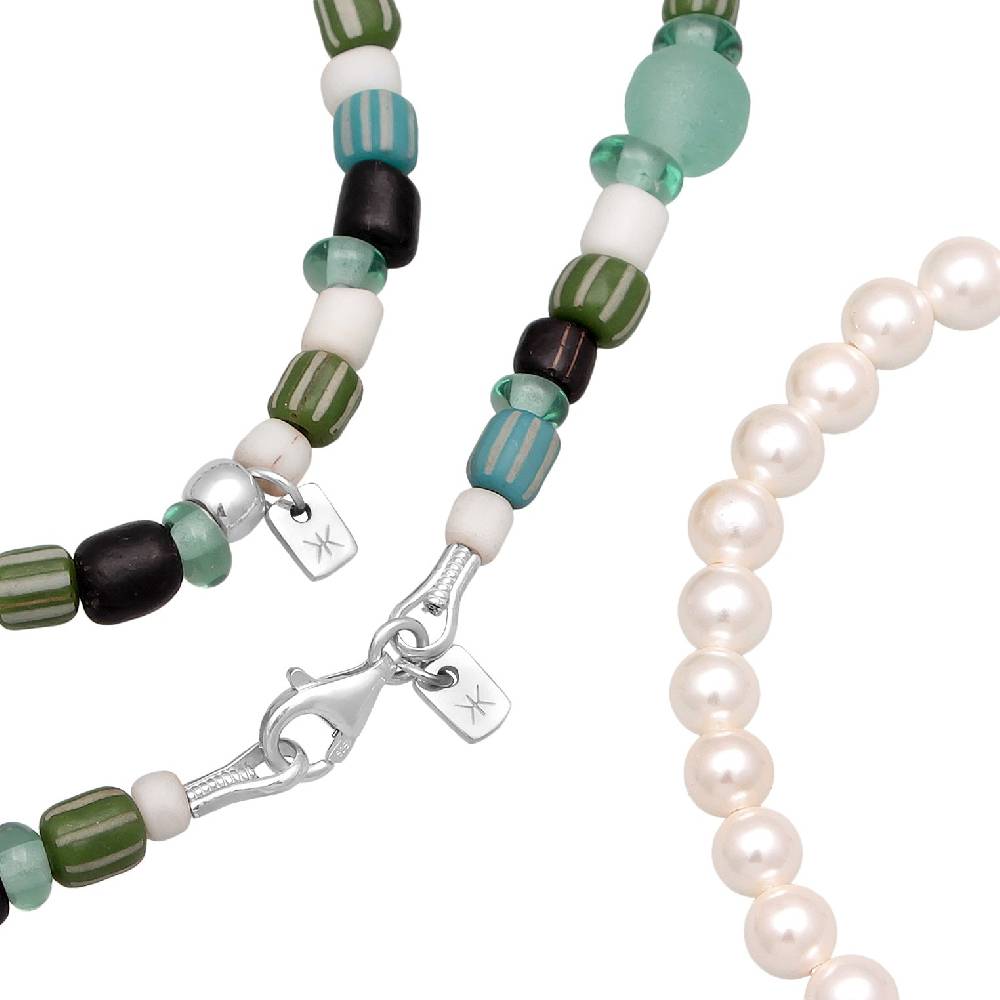 Kuzzoi Schmuckset Beads Boho | Muschelkernperlen Vierteljährliche Förderung