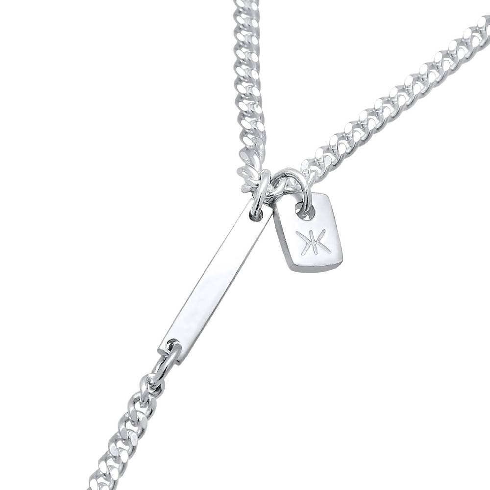 Kuzzoi Modische Y-Kette mit Barren 925 Silber Discount Store für neue Produkte