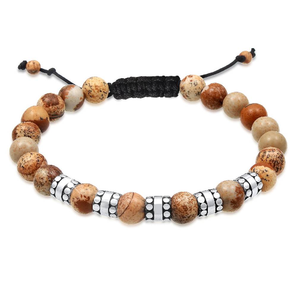 Kuzzoi Armband Kugeln | Achat (Braun) zollfrei
