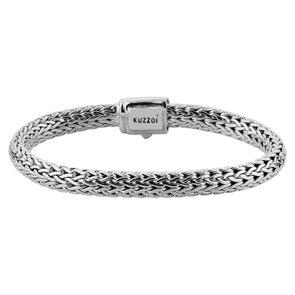Kuzzoi Panzer-Armband | Zirkonia (Weiß) Outlet