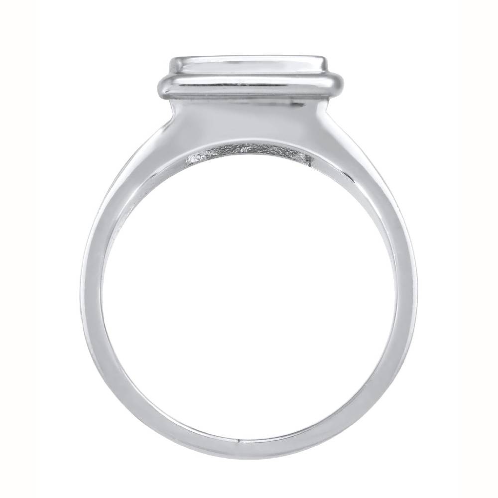 Kuzzoi Siegelring Quadrat | Emaille (Schwarz) Sonderangebot
