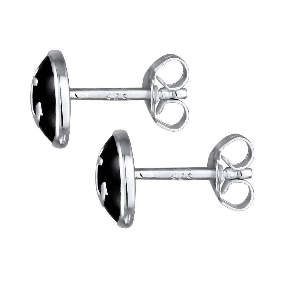 Kuzzoi Ohrstecker Anker | Emaille (Schwarz) Exklusivangebot