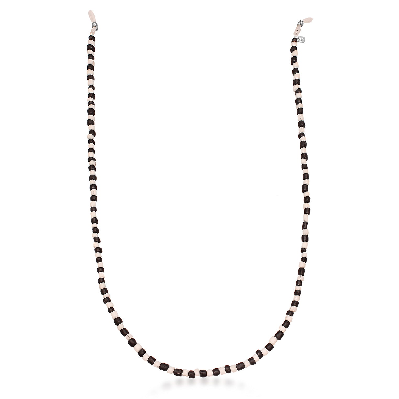 Kuzzoi Brillenkette Beads | Glas Perlen (Schwarz & Weiß) Cyber Monday