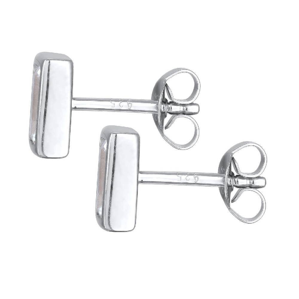 Kuzzoi Ohrstecker Rechteck | Topas (Weiß) Vatertagsangebot
