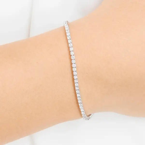 Leaf Jewelry Tennisarmband mit Diamanten, Weißgold, 3.42ct, 17.0cm Cyber Monday