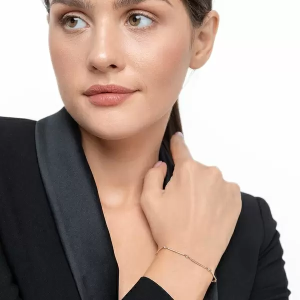 Leaf Jewelry Armband Bar, 18K Weissgold, Diamanten Weihnachtsangebot