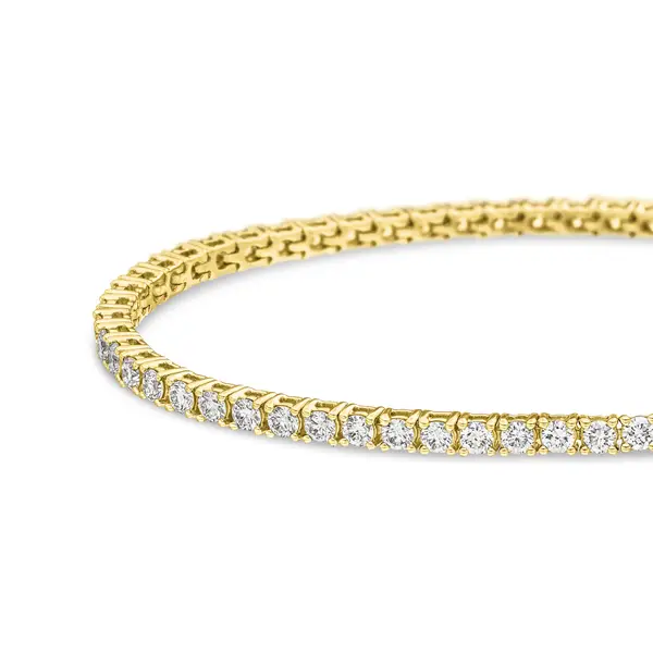 Leaf Jewelry Tennisarmband mit Diamanten, Gelbgold, 3.42ct, 17.0cm Muttertagsangebot
