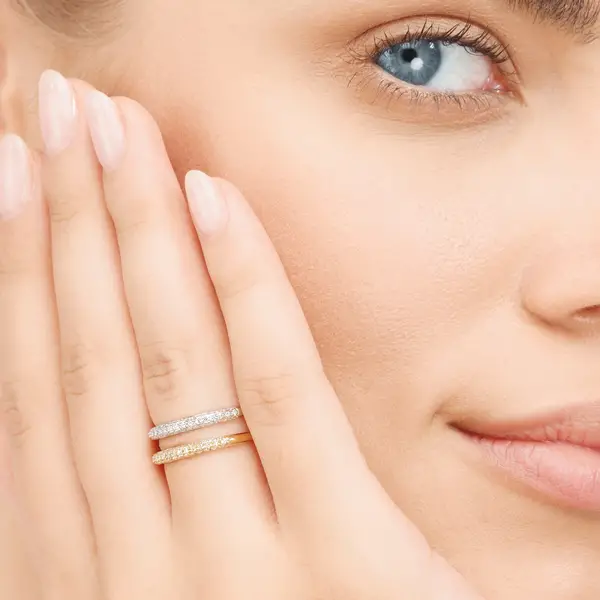 Leaf Jewelry Ring DAZZLE mit Diamanten, 14K Weißgold Vatertagsangebot