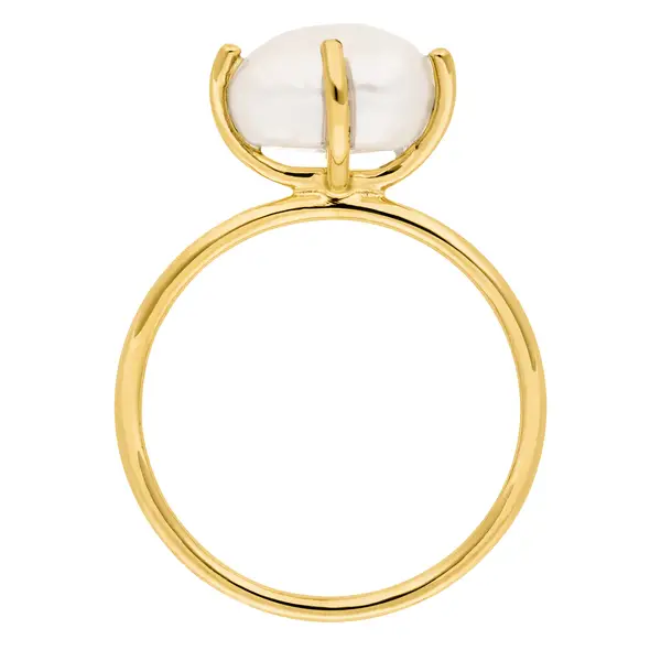 Leaf Jewelry Ring Barock Pearl, 14K Gelbgold Begrenzte Freigabe