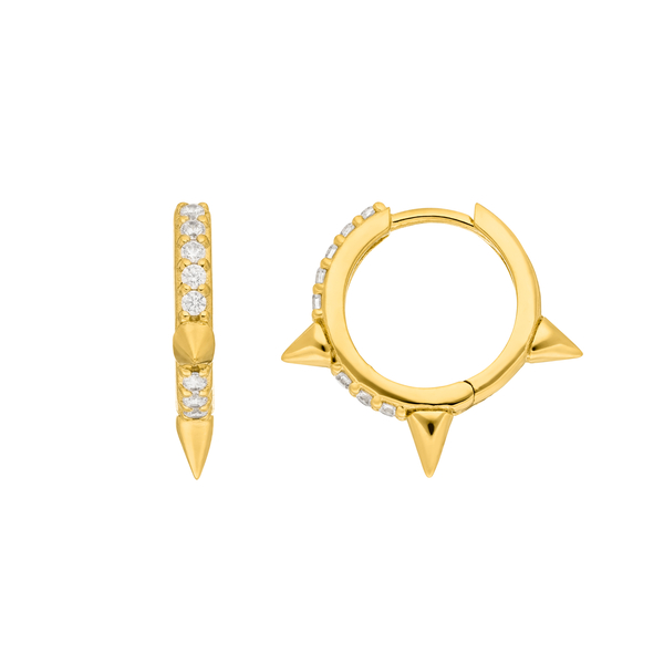 Leaf Jewelry Creole Triple Stud, 18 K Gelbgold vergoldet Bis zu 65% Rabatt