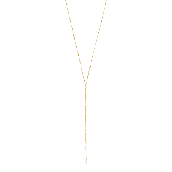 Leaf Jewelry Y-Halskette Flying Pearls, 18 K Gelbgold vergoldet Bis zu 55% Rabatt