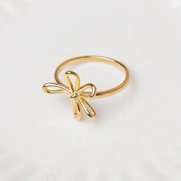Leaf Jewelry Ring Blossom, 18 K Gelbgold vergoldet Clearance-Verkauf