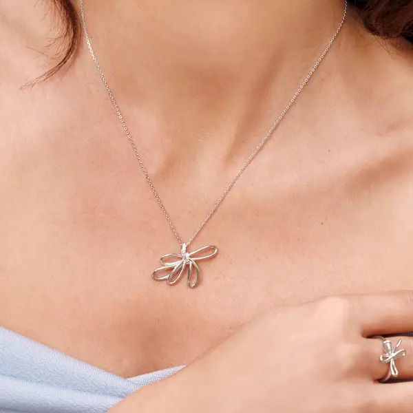 Leaf Jewelry Halskette Blossom, 18 K Gelbgold vergoldet Black Friday Preise