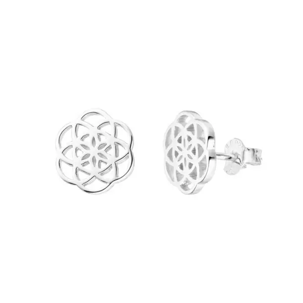 Leaf Jewelry Ohrstecker Flower of Life, 925 Sterlingsilber Verkauf