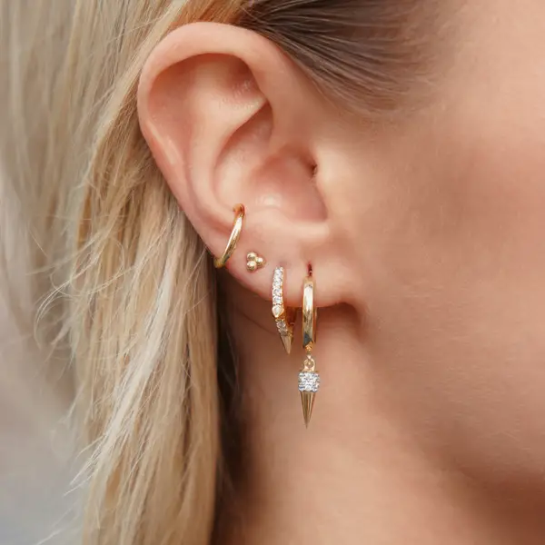 Leaf Jewelry Ohrstecker Bubble, 18 K Gelbgold vergoldet Vatertagsangebot