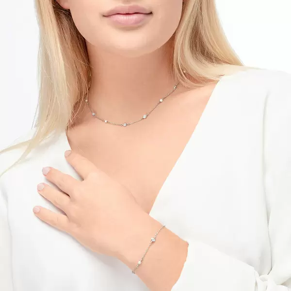 Leaf Jewelry Armkette Pure mit Süßwasserzuchtperlen, 925 Sterlingsilber Lagerräumung