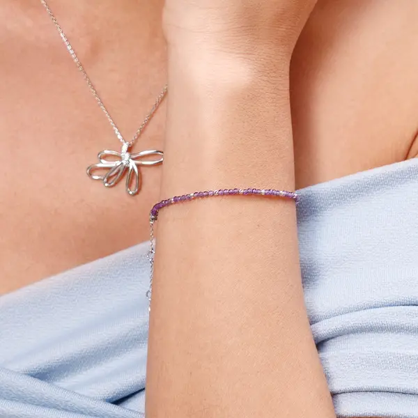 Leaf Jewelry Armkette Serenity, Grüner Achat, 925 Sterlingsilber Neueste Mode
