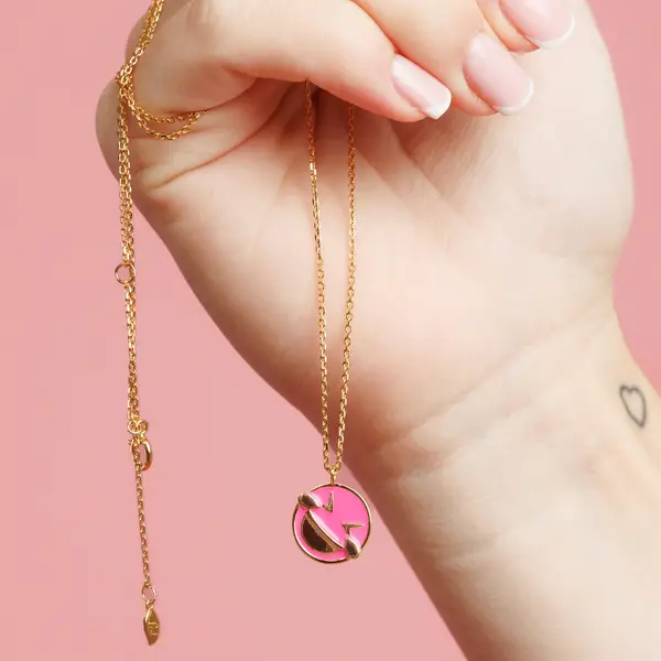 Leaf Jewelry Halskette "Joy" EMOJI, 18 K Gelbgold vergoldet Saisonale Angebote