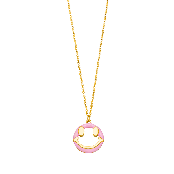 Leaf Jewelry Halskette "Joy" EMOJI, 18 K Gelbgold vergoldet Saisonale Angebote