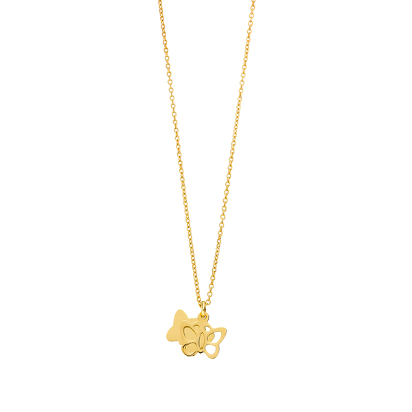 Leaf Jewelry Halskette SCHMETTERLING, 18 K Gelbgold vergoldet Wochenangebot