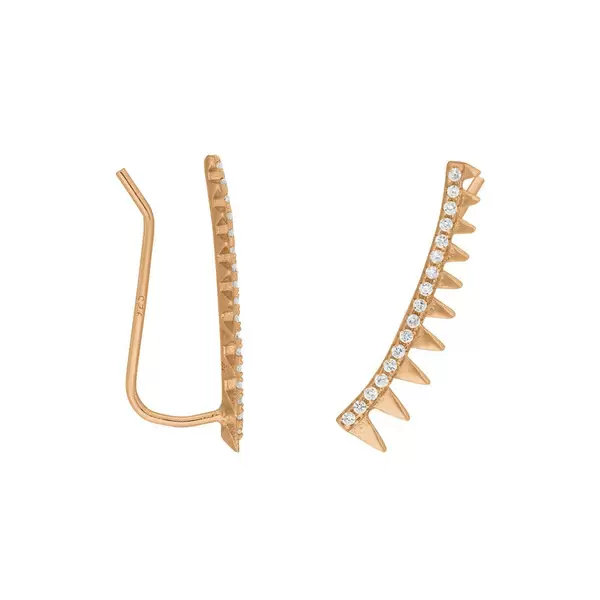 Leaf Jewelry Earclimber Memory II, 18 K Rosegold vergoldet Begrenzte Freigabe