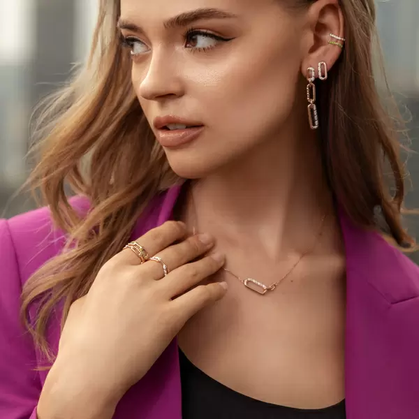Leaf Jewelry Silber Halskette, Rosegold, Neon Twist Letzte 3 Tage