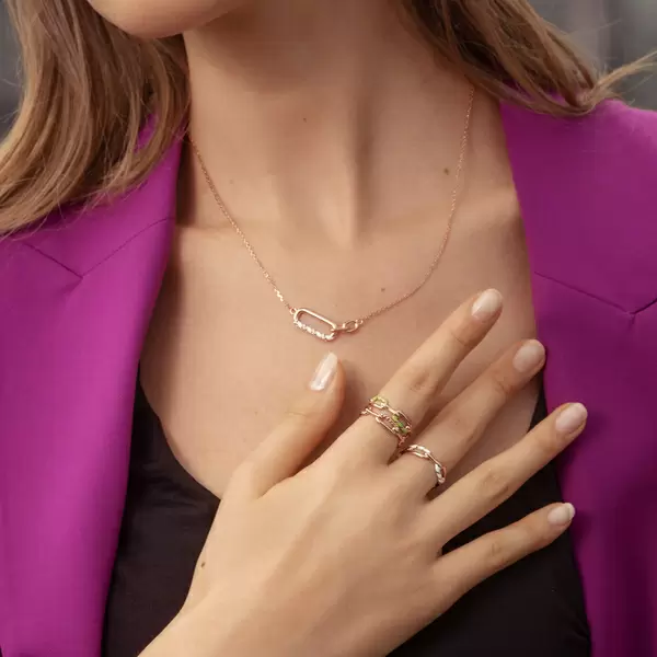 Leaf Jewelry Silber Halskette, Rosegold, Neon Twist Letzte 3 Tage