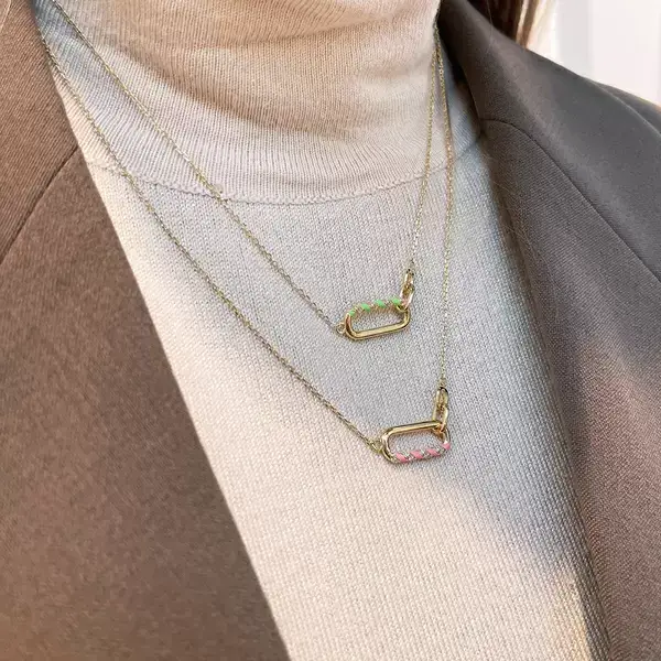 Leaf Jewelry Silber Halskette, Rosegold, Neon Twist Letzte 3 Tage