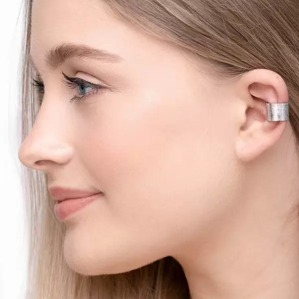 Leaf Jewelry Earcuff Matt, 10mm, 18 K Rosegold vergoldet Neueste Stile