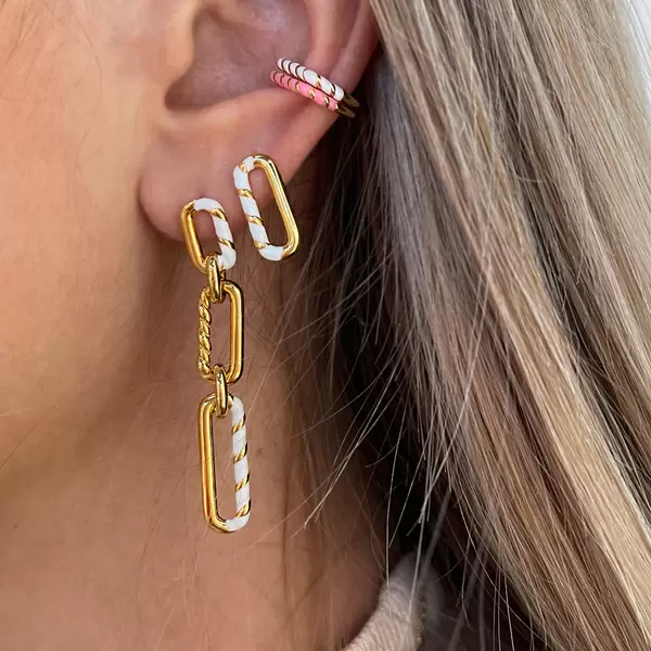 Leaf Jewelry Silber Earcuff, Gelbgold, Neon Twist Bis zu 65% Rabatt