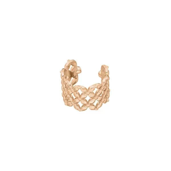 Leaf Jewelry Earcuff Grid, 18 K Rosegold vergoldet Clearance-Verkauf