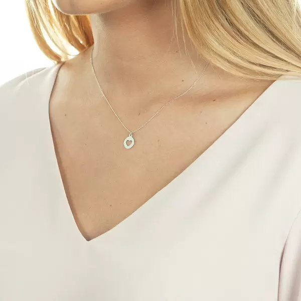 Leaf Jewelry Halskette Heart, 14 K Weißgold Rabatte dieses Monats