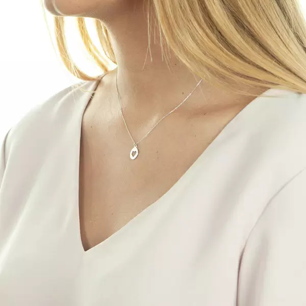 Leaf Jewelry Halskette Heart, 14 K Weißgold Rabatte dieses Monats
