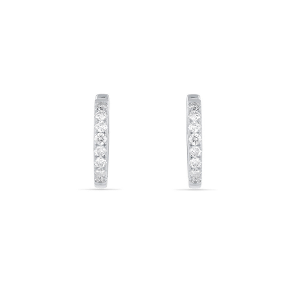 Leaf Jewelry Creole mit Diamanten, 18K Weißgold 2025