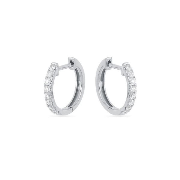 Leaf Jewelry Creole mit Diamanten, 18K Weißgold 2025