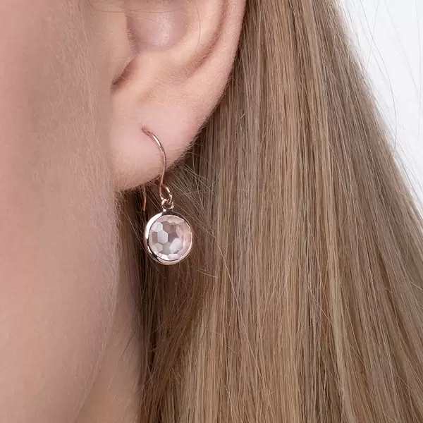 Leaf Jewelry Ohrringe Rosenquarz, 14 K Rosegold Blitzverkäufe